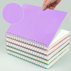 EMSHOI A5 Spiral Notebook Bullet Dotted journal, Small 5.7" X 8.22", 300 Pages/150 Sheets, 100gsm Dot Grid Paper, Waterproof Hardcover, for Office School Women Men Work Writing Notes-Purple