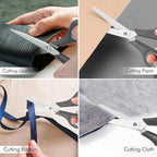 30 Pack Scissors Bulk, 8 Inch Sharp Scissors All Purpose for Office School Classroom, Shear Fabric Sewing Craft Cutting Paper for Adults Teachers Students, School Supplies for Right/Left Handles