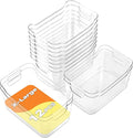 AntStep Clear Plastic Storage Bins - 12 Pack Pantry Organizers and Storage, Clear Pantry Organizer Bins, X-Large Plastic Containers with Handle for Kitchen,Freezer,Cabinet,Closet,Bathroom Under Sink