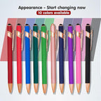 CRME 10pcs Funny Quotes Blue Ballpoint Pens Set 1mm Black Ink Pens for Writing Give Up Anxiety Motivate Oneself Unique and Unusual Gifts for Classmate,Brother,Friend Back-to-School Essentials
