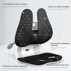 ZZWS Ergonomic Back Support for Office Chair, Foldable Lumbar Support Posture Corrector for Women, for Good Posture Correction, Lumbar Suppor for Floor Seat, Perfect for Home, Work, Office