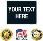 Personalized Custom Black Background Customize for Office, Business, Airbnb, Workplace, Home, Delivery Sign, 24x30 Inches, 3M EGP Reflective .080 Aluminum, Fade Resistant, Made in USA by Sigo Signs
