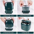 Business King Mini Trash Can 1.6L/0.4 Gallon with Trash Bags 180pcs, Tiny Small Desktop Trash Bin with Lid, Countertop Mini Garbage Bin for Home, Office, Kitchen, Bedroom, Bathroom (Blue)
