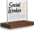 Social Worker Gifts, Thank You Desk Sign for Case Managers and Mental Health Advocates, Inspirational Recognition Plaque for Social Work Professionals PA049
