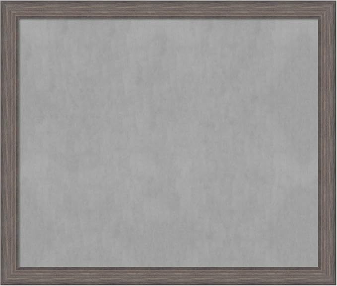 Amanti Art Grey Framed Magnetic Board 45x53 Oversize Vision Board for use with Magnets, 100% Metal Sheet to Display Items as Office Decor or for Home Organization in mudroom, Kitchen or Kids Room