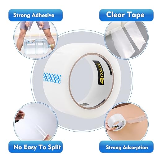 APORNI Packing Tape Heavy Duty Refill 36 Rolls Sealing Great for Packing Box Shipping and Moving Supplies Packaging 1.88" x 65 Yards 3" Core 2.0 Mil Thick Adhesive