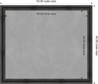 Amanti Art Black Framed Magnetic Board 45x53 Oversize Vision Board for use with Magnets, 100% Metal Sheet to Display Items as Office Decor or for Home Organization in mudroom, Kitchen or Kids Room