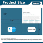Two Pocket Folders, PANDRI 30 Pack 2 Pocket Folders, Letter Size Paper File Folder for School Office Home Business, DarkBlue