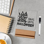 Halloween Countdown Acrylic Sign, Funny Halloween Countdown Advent Decorations for Home Office, Funny Spooky Season Holiday Gifts A 08