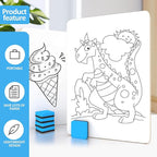 Dry Erase LapBoards, PANDRI 16 Pack Double Sided 12.5 x 9 Inch Whiteboards with 16 Erasers, Dry Erase Boards for Office Students Classroom Teacher Supplies