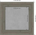 Amanti Art Grey Framed Magnetic Board 17x17 X-Small Vision Board for use with Magnets, 100% Metal Sheet to Display Items as Office Decor or for Home Organization in mudroom, Kitchen or Kids Room