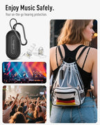Hearprotek Concert Ear Plugs, 2 Pairs High Fidelity Musician Ear Plugs for Concerts Loud Music-Noise Reduction Ear Protection Reusable Earplugs for Rave,Festival,Music,Tinnitus Relief,Clear