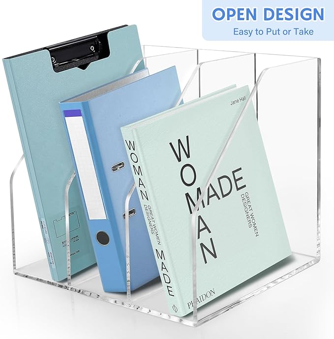 WYFHLPMMA Acrylic Paper Tray Stackable Letter Organizers, Clear Paper Desk Organizer, 3-Tier, Desk A4 File Holder for Office Document Desktop File