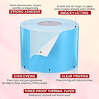 PATIKIL 3 x 5 Inch Rectangle Inventory Color Coding Labels 1 Roll, Square Self-Adhesive Inventory Label Stickers for Office Home Organization Name Tags, 500 Per Roll, Sky Blue