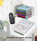 vfaejll A5 Lined Leather Journal Notebook for Men Women,5.9" X 8.4" Hardcover Journal with Pen,200 Pages 100 Gsm Thick Ruled Paper Daily Diary for School,Travel,Business,Work,Home Writing