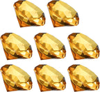 PATIKIL 8 Pcs Diamond Crystal Paperweight, 40mm / 1.57 Inch Crystal Paperweight Paper Weight for Home Office Desktop Table Decor Wedding Party Jewelry Ornaments, Brown