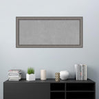 Amanti Art Grey Framed Magnetic Board 24x52 Oversize Vision Board for use with Magnets, 100% Metal Sheet to Display Items as Office Decor or for Home Organization in mudroom, Kitchen or Kids Room