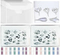 BROTOSPAC 48 PCS Clear Stamps Storage Panels,Resealable Die Cut Storage Bag, White Plastic Stamps Organizer Panels, Clear Stamp Organizer Set for Die Cutting and Decorative (48)