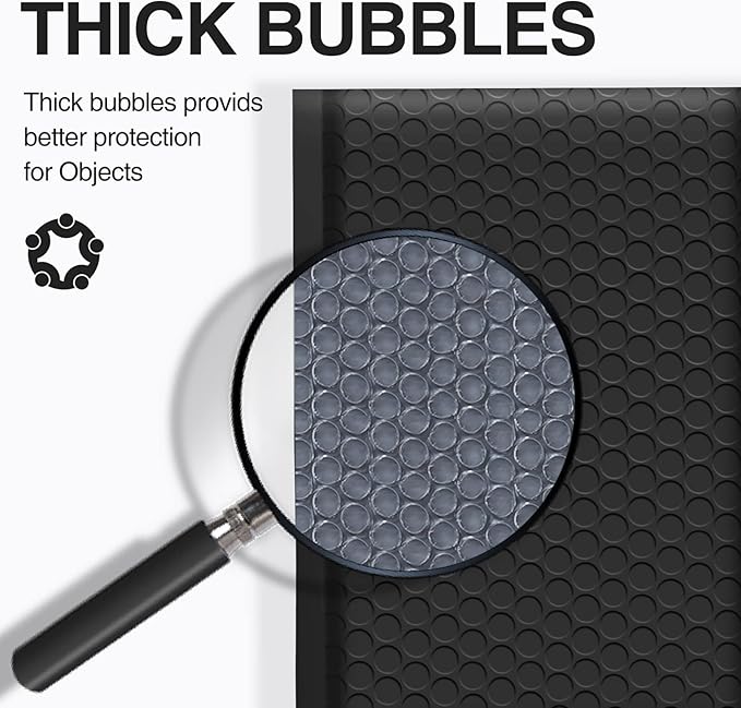 UCGOU Bubble Mailers 9.5x14.5 Inch Black 25 Pack Poly Padded Envelopes Large #4 Mailing Packages Opaque Packaging Postal Self Seal Adhesive Waterproof Boutique Shipping Bags for Clothes