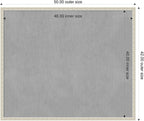 Amanti Art Silver Framed Magnetic Board 42x50 Oversize Vision Board for use with Magnets, 100% Metal Sheet to Display Items as Office Decor or for Home Organization in mudroom, Kitchen or Kids Room