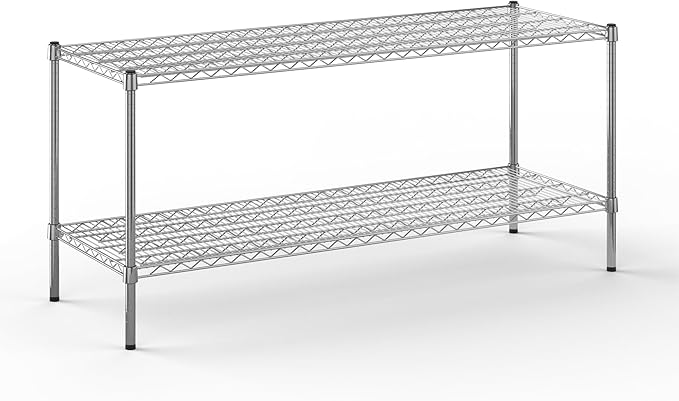 Regal Altair 21" Deep x 60" Wide x 27" Height Wire Shelving Kit | 2-Tier | NSF Commercial Storage Rack Unit