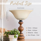 Huquary Lamp Glass Shades for Floor Lamp Elegant Cover Light Fixture Shade Light Fixture Replacement(12.2 x 4.92 x 1.65 Inch,Antique)