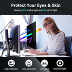 Mao Yeye [2 Pack] 27 Inch Computer Privacy Screen for 16:9 Aspect Ratio Widescreen Monitor, Eye Protection Anti Glare Blue Light Computer Monitor Privacy Filter, Removable 27 in Protector Film