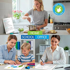 Scribbledo 6 Pack Small White Board Dry Erase Boards Classroom Pack Mini White Boards 9" x12” Personal Whiteboards for Students Teachers School Supplies Lapboards l 6 Mini Whiteboard Erasers Included
