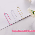 NEEWAY 200pcs Large Pink Paper Clips, 2 Inch Jumbo Paper Clip, Ceative Colored Paperclips for Paperwork Office School and Personal Use