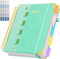 XYark Line Hardcover Spiral Notebook with Removable Dividers Tabs & Ruler, 5 Subject Notebook College Ruled, 300 Page, Large 8"x10" B5 Notebooks for Work School, Lined Journal for Women & Men, Blue