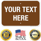 Custom Sign, Personalized Metal Signs, Customize for Business, Workplace, Home, Airbnb, Delivery Brown Signs, 12x18 Inches, Rust Free .063 Aluminum, Fade Resistant, Made in USA by Sigo Signs