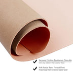 Boutilon Leather Desk Pad Protector,Non-Slip Mouse Pad,Laptop Desk Pad,Office Mouse Mat,Waterproof Leather Desk Blotter,Desk Writing Pad for Office and Home (M-Orange Pink,30"x14")