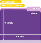 SUNEE File Folders, 30 Pack Manilla Folders 8.5 x 11, Colored File Folders Home Office School Supplies for Documents Files Paper, Purple