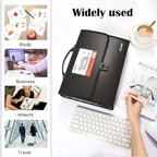 25 Pockets Letter Size/A4 Accordion File Organizer with Handle, TRANBO Expanding File Folder, Expandable Document Paper Organizer for Travel School Office - 1 Pack