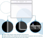 Zonon 150 Pcs Horizontal Clear ID Badge Holders Plastic Card Name Tag Holders Badge Sleeves Horizontal Waterproof Transparent PVC Sleeve Cover Pouch for Office School Travel(4.13 x 3.54 Inch)