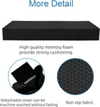 SPRING SEAON Wheelchair Armrest Covers 2 Pack Soft Memory Foam Wheelchair armrest Pads Wicking Washable for Office Transport Chair (Black)