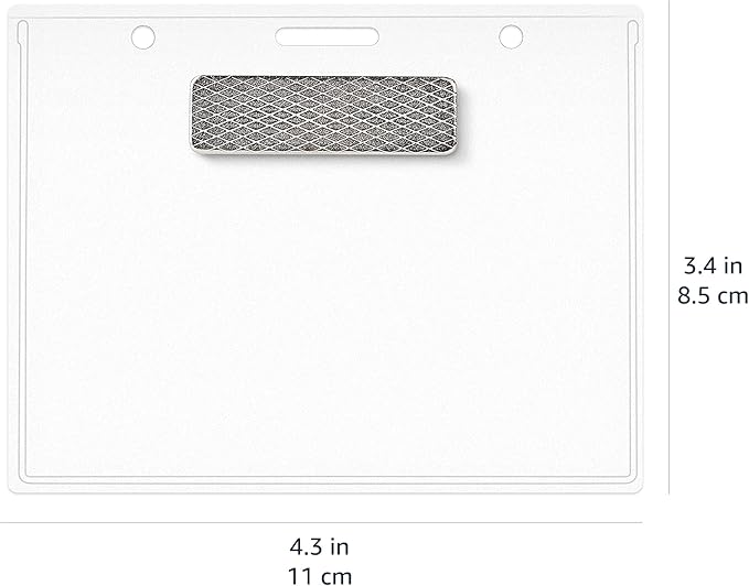 Amazon Basics Horizontal Magnetic Name Badge Holder - 100 Pack, Clear