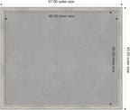 Amanti Art Silver Framed Magnetic Board 43x51 Oversize Vision Board for use with Magnets, 100% Metal Sheet to Display Items as Office Decor or for Home Organization in mudroom, Kitchen or Kids Room