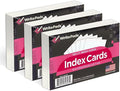 KAISA Lined Index Card 3"x5" Index Cards Flashcards, 300 Count Ruled on Front, Blank on Back Index Cards, White 3 pack of 100 Shrink