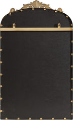 Kate and Laurel Arendahl Arch Pinboard; Gold; 19 x 31; Framed Arched Ornate Vintage Pinboard for Unique Display; Organization; and Decor Options