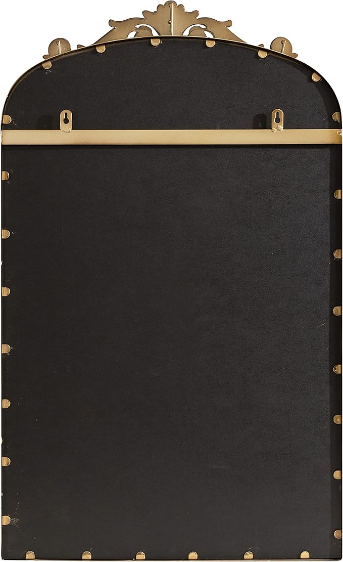 Kate and Laurel Arendahl Arch Pinboard; Gold; 19 x 31; Framed Arched Ornate Vintage Pinboard for Unique Display; Organization; and Decor Options