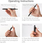 Shuttle Art 4 in 1 Multicolor Pen, 2 Pack Retractable Ballpoint Pens with 1.0mm Black Blue Red Ink and 0.5mm Mechanical Pencil, Multifunction Pens Gift Set for Writing Note Taking School Office Home