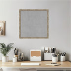 Amanti Art Silver Framed Magnetic Board 18x18 Small Vision Board for use with Magnets, 100% Metal Sheet to Display Items as Office Decor or for Home Organization in mudroom, Kitchen or Kids Room