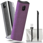 2Pcs Laptop Screen Monitor Cleaner Spray, walrfid Portable Phone Touchscreen and Car Screen Cleaning Kit for Cell Phones, Tablet, PC, Computer, iPhone, iPad, MacBook Pro - Grey and Purple
