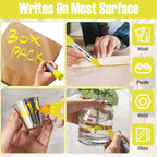 Fuutreo 10 Pack Jumbo Permanent Markers Bulk Large Chisel Tip Permanent Markers Quick Drying Waterproof Big Huge Poster Pens for Office, Logistics Company and More(Yellow)