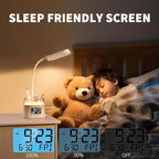 Led Desk Lamp with Pen Holder, Touch Lamps for Nightstand with 3 Color Modes, Eye-Caring Bedside Reading Light with Clock, Office Lamps Stepless Dimming, Lamp for Dorm Room, Suitable for Kid/Girl/Boy