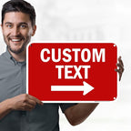 Custom Arrow,Custom Directional Sign, Right Arrow, 12x18 Inches, 55 mil thick HDPE (high density polyethylene) Made in USA by My Sign Center
