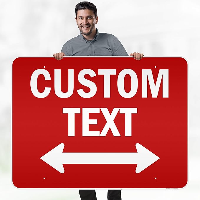 Custom Arrow,Custom Directional Sign, Two way Arrow,36x48 Inches, Reflective, Rust Free DiBound, Fade Resistant, Made in USA by My Sign Center