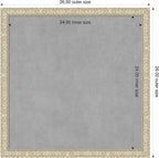 Amanti Art Silver Framed Magnetic Board 26x26 Medium Vision Board for use with Magnets, 100% Metal Sheet to Display Items as Office Decor or for Home Organization in mudroom, Kitchen or Kids Room