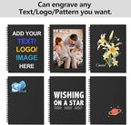 Custom Spiral Notebook - Upload Your Own Photo/Logo/Text, Set of 4 Personalized Journals, A5 Kraft Soft Cover, 120 Pages, 8.4 x 5.8 Inch, Customizable Notebooks for Gifts, Office or Business,Blue